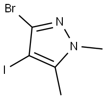 3-bromo-4-iodo-1,5-dimethyl-1H-pyrazole Structure