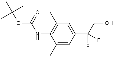 tert-Butyl (4-(1,1-difluoro-2-hydroxyethyl)-2,6-dimethylphenyl)carbamate Struktur