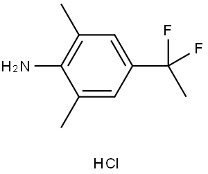 4-(1,1-Difluoroethyl)-2,6-dimethylaniline hydrochloride Struktur