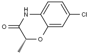(R)-7-Chloro-2-methyl-2H-benzo[b][1,4]oxazin-3(4H)-one Struktur