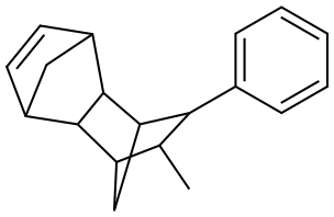 8-methyl-9-phenyltetracyclo[4.4.0.12,5.17,10]-3-dodecene Structure