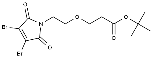 3,4-二溴-马来酰亚胺-一聚乙二醇-丙酸叔丁酯 结构式