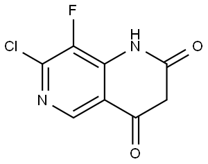 1,6-Naphthyridine-2,4(1H,3H)-dione, 7-chloro-8-fluoro Struktur