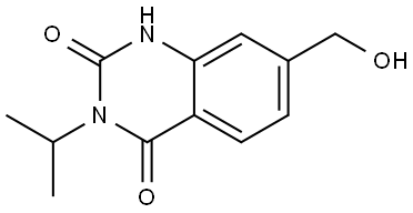 2,4(1H,3H)-Quinazolinedione, 7-(hydroxymethyl)-3-(1-methylethyl)- Struktur