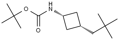 tert-butyl (cis-3-neopentylcyclobutyl)carbamate Structure