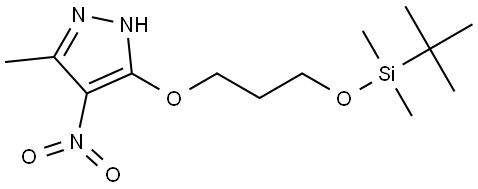 5-(3-((tert-Butyldimethylsilyl)oxy)propoxy)-3-methyl-4-nitro-1H-pyrazole 结构式