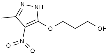 3-((3-methyl-4-nitro-1H-pyrazol-5-yl)oxy)propan-1-ol Structure