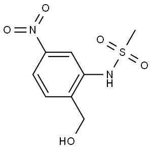 N-(2-(Hydroxymethyl)-5-nitrophenyl)methanesulfonamide Struktur