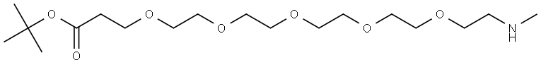 甲基氨-五聚乙二醇-丙酸叔丁酯, 3033465-87-8, 结构式