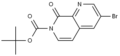tert-Butyl 3-bromo-8-oxo-1,7-naphthyridine-7(8H)-carboxylate Struktur