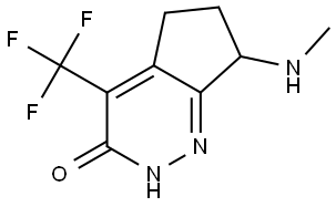 7-(Methylamino)-4-(trifluoromethyl)-2,5,6,7-tetrahydro-3H-cyclopenta[c]pyridazin-3-one Struktur