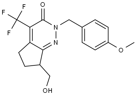 7-(Hydroxymethyl)-2-(4-methoxybenzyl)-4-(trifluoromethyl)-6,7-dihydro-2H-cyclopenta[c]pyridazin-3(5H)-one|7-(羟甲基)-2-(4-甲氧基苄基)-4-(三氟甲基)-6,7-二氢-2H-环戊[C]哒嗪-3(5H)-酮