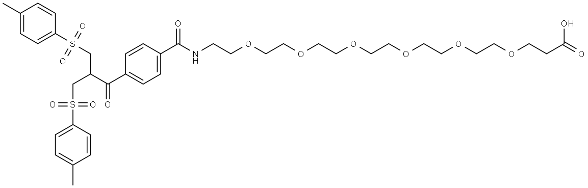 双砜-六聚乙二醇-羧酸, 3034752-86-5, 结构式
