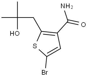 3-Thiophenecarboxamide, 5-bromo-2-(2-hydroxy-2-methylpropyl)- Struktur