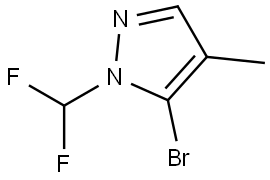 1H-Pyrazole, 5-bromo-1-(difluoromethyl)-4-methyl- Struktur