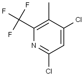 4,6-Dichloro-3-methyl-2-(trifluoromethyl)pyridine Struktur