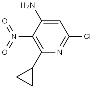 4-Pyridinamine, 6-chloro-2-cyclopropyl-3-nitro- Struktur