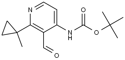 tert-Butyl (3-formyl-2-(1-methylcyclopropyl)pyridin-4-yl)carbamate Struktur