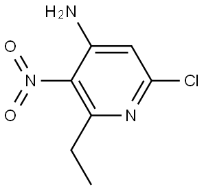 4-Pyridinamine, 6-chloro-2-ethyl-3-nitro- Struktur