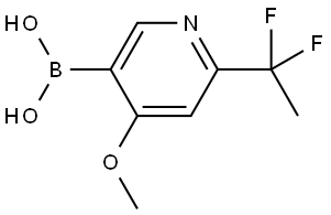 (6-(1,1-Difluoroethyl)-4-methoxypyridin-3-yl)boronic acid Struktur
