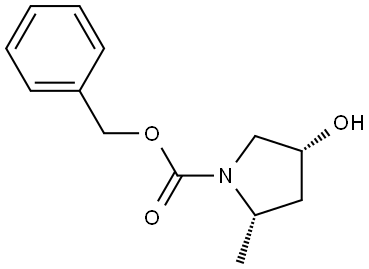 (2S,4R)-benzyl 4-hydroxy-2-methylpyrrolidine-1-carboxylate Struktur
