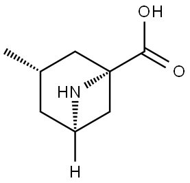 rel-(1R,3R,5S)-3-Methyl-6-azabicyclo[3.1.1]heptane-1-carboxylic acid Struktur