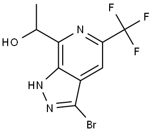 1-(3-Bromo-5-(trifluoromethyl)-1H-pyrazolo[3,4-c]pyridin-7-yl)ethan-1-ol Struktur