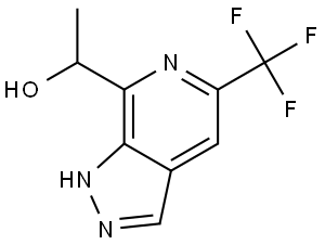 1-(5-(Trifluoromethyl)-1H-pyrazolo[3,4-c]pyridin-7-yl)ethan-1-ol Struktur
