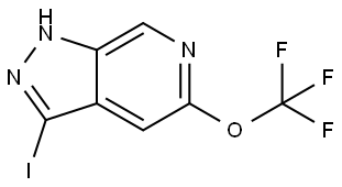 1H-Pyrazolo[3,4-c]pyridine, 3-iodo-5-(trifluoromethoxy)- Struktur