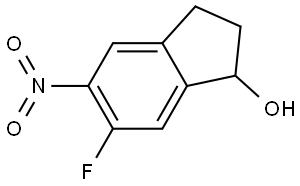 1H-Inden-1-ol, 6-fluoro-2,3-dihydro-5-nitro- Struktur