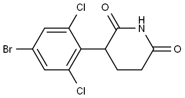 3-(4-溴-2,6-二氯苯基)哌啶-2,6-二酮, 3036607-19-6, 结构式