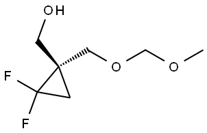 Cyclopropanemethanol, 2,2-difluoro-1-[(methoxymethoxy)methyl]-, (1R)-|2,2-二氟-1-[(甲氧基甲氧基)甲基]-,(1R)环丙烷甲醇-