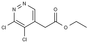 4-Pyridazineacetic acid, 5,6-dichloro-, ethyl ester Struktur