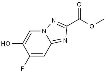 Methyl 7-fluoro-6-hydroxy-[1,2,4]triazolo[1,5-a]pyridine-2-carboxylate Struktur