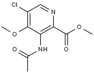 Methyl 3-acetamido-5-chloro-4-methoxypicolinate Struktur