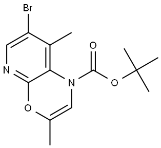 tert-Butyl 7-bromo-3,8-dimethyl-1H-pyrido[2,3-b][1,4]oxazine-1-carboxylate Struktur