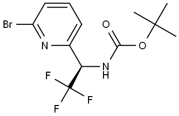 tert-Butyl (R)-(1-(6-bromopyridin-2-yl)-2,2,2-trifluoroethyl)carbamate Struktur