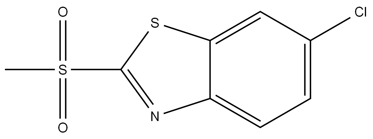 6-Chloro-2-(methylsulfonyl)benzothiazole Structure