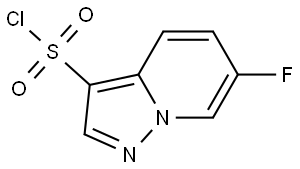 6-Fluoropyrazolo[1,5-a]pyridine-3-sulfonyl chloride Struktur