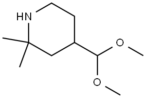 4-(Dimethoxymethyl)-2,2-dimethylpiperidine Struktur