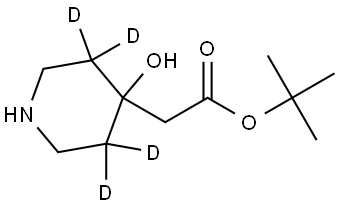 2-(4-羟基哌啶-4-基-3,3,5,5-D4)乙酸叔丁酯, 3042056-64-1, 结构式