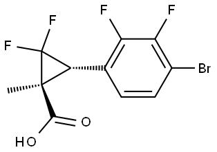 (1R,3S)-3-(4-溴-2,3-二氟苯基)-2,2-二氟-1-甲基环丙烷-1-羧酸, 3047245-51-9, 结构式