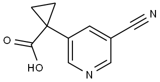 1-(5-氰基吡啶-3-基)环丙烷-1-羧酸, 3048441-52-4, 结构式