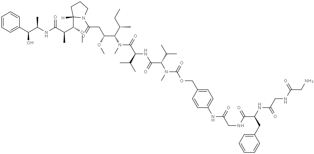 化合物 GGFG-PAB-MMAE 结构式