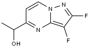Pyrazolo[1,5-a]pyrimidine-5-methanol, 2,3-difluoro-α-methyl- Struktur