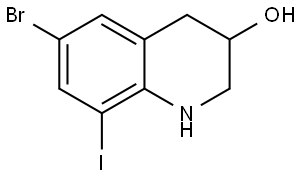 6-Bromo-8-iodo-1,2,3,4-tetrahydroquinolin-3-ol Struktur