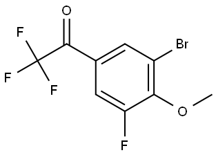 1-(3-Bromo-5-fluoro-4-methoxyphenyl)-2,2,2-trifluoroethan-1-one Struktur