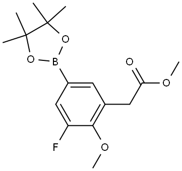 Methyl 2-(3-fluoro-2-methoxy-5-(4,4,5,5-tetramethyl-1,3,2-dioxaborolan-2-yl)phenyl)acetate Struktur