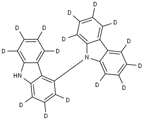4,9′-Bi-9H-carbazole-1,1′,2,2′,3,3′,4′,5,5′,6,6′,7,7′,8,8′-d15 Struktur