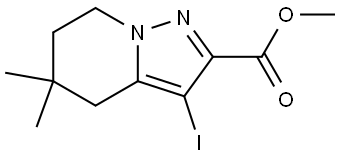 Methyl 3-iodo-5,5-dimethyl-4,5,6,7-tetrahydropyrazolo[1,5-a]pyridine-2-carboxylate Structure